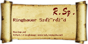 Ringbauer Szórád névjegykártya